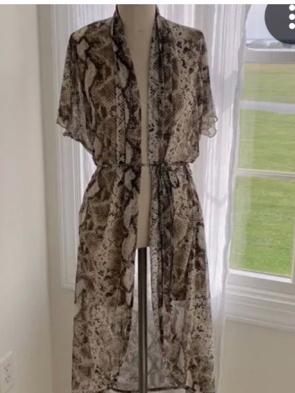 Jordan Taylor Gray-black Snake Print swim cover up. NWT.